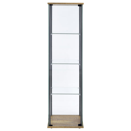  Coaster Furniture Bellatrix 950172MGO 3-shelf Clear Glass Curio Cabinet - Mango IMAGE 9