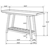 Coaster Furniture Ornelas 950415 46-inch Console Table with Slatted Shelf - Mango Brown IMAGE 11