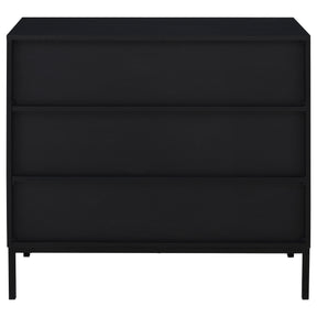  Coaster Furniture Jess 950420 2-door Arched Fluted Glass Accent Cabinet - Black IMAGE 1
