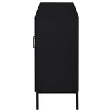  Coaster Furniture Jess 950420 2-door Arched Fluted Glass Accent Cabinet - Black IMAGE 5