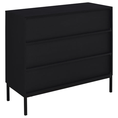  Coaster Furniture Jess 950420 2-door Arched Fluted Glass Accent Cabinet - Black IMAGE 7
