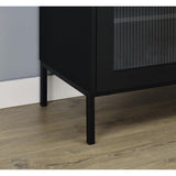  Coaster Furniture Jess 950420 2-door Arched Fluted Glass Accent Cabinet - Black IMAGE 9
