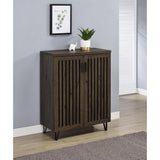  Coaster Furniture Brixton 950423 2-door Entryway Shoe Storage Cabinets - Smoked Oak IMAGE 7