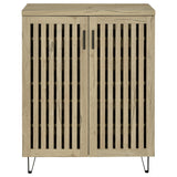  Coaster Furniture Brixton 950424 2-door Entryway Shoe Storage Cabinets - White Oak IMAGE 2