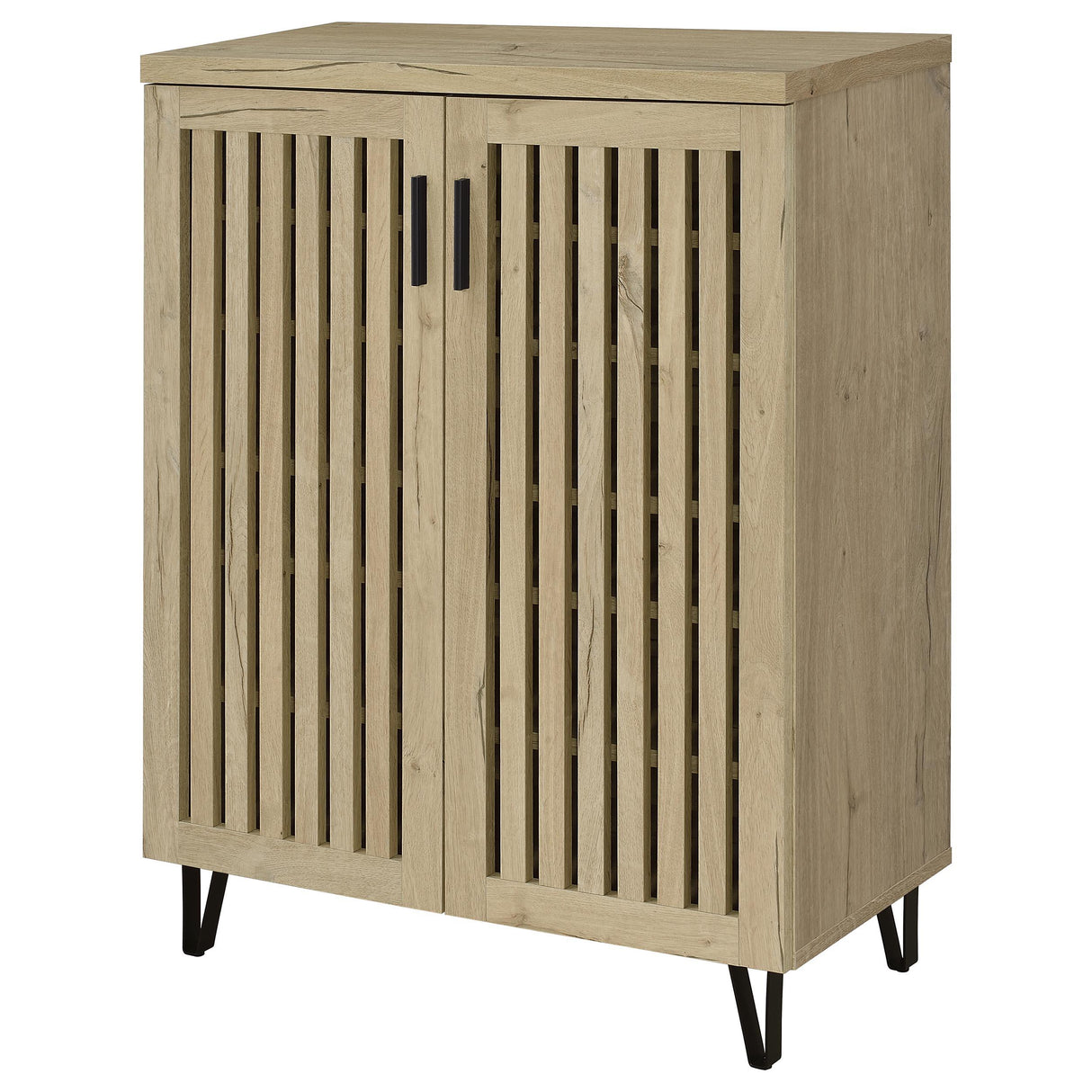  Coaster Furniture Brixton 950424 2-door Entryway Shoe Storage Cabinets - White Oak IMAGE 4