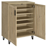 Coaster Furniture Brixton 950424 2-door Entryway Shoe Storage Cabinets - White Oak IMAGE 8