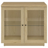 Coaster Furniture Tilbury 950429 2-door Glass Front Accent Display Cabinet - Light Oak IMAGE 1