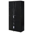 Coaster Furniture Riva 950432 4-door Tall Accent Display Cabinet LED Lighting - Black IMAGE 1