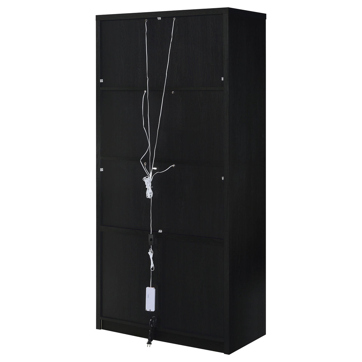  Coaster Furniture Riva 950432 4-door Tall Accent Display Cabinet LED Lighting - Black IMAGE 1
