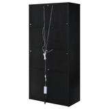  Coaster Furniture Riva 950432 4-door Tall Accent Display Cabinet LED Lighting - Black IMAGE 1