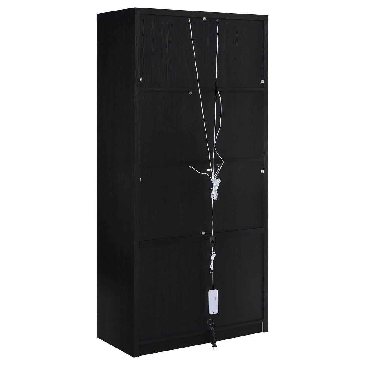  Coaster Furniture Riva 950432 4-door Tall Accent Display Cabinet LED Lighting - Black IMAGE 10