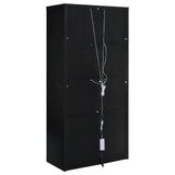  Coaster Furniture Riva 950432 4-door Tall Accent Display Cabinet LED Lighting - Black IMAGE 10