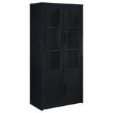  Coaster Furniture Riva 950432 4-door Tall Accent Display Cabinet LED Lighting - Black IMAGE 2