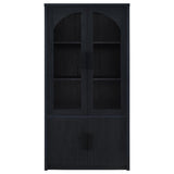  Coaster Furniture Riva 950432 4-door Tall Accent Display Cabinet LED Lighting - Black IMAGE 3