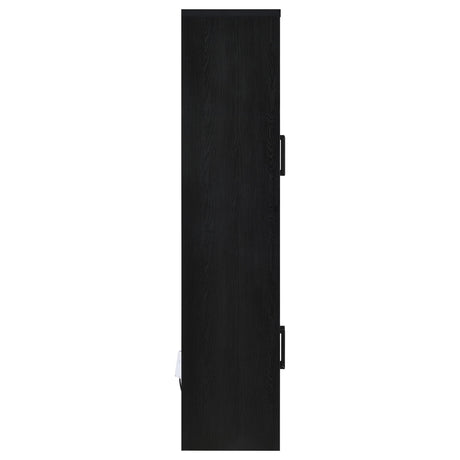  Coaster Furniture Riva 950432 4-door Tall Accent Display Cabinet LED Lighting - Black IMAGE 4