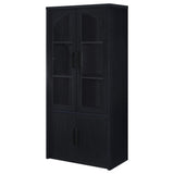  Coaster Furniture Riva 950432 4-door Tall Accent Display Cabinet LED Lighting - Black IMAGE 5