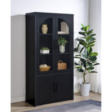  Coaster Furniture Riva 950432 4-door Tall Accent Display Cabinet LED Lighting - Black IMAGE 6