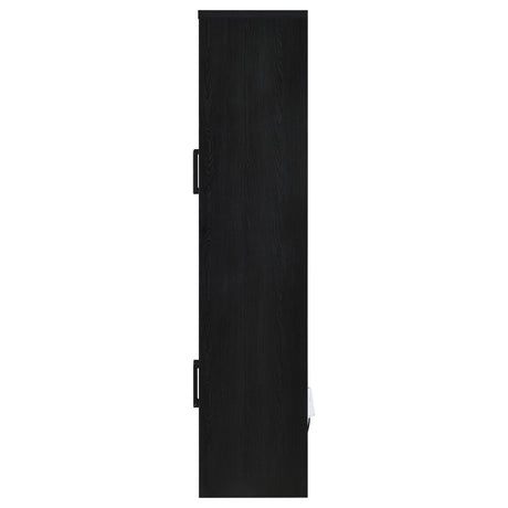  Coaster Furniture Riva 950432 4-door Tall Accent Display Cabinet LED Lighting - Black IMAGE 7