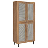  Coaster Furniture Teller 950440 80-inch 4-door Tall Shoe Storage Cabinet - Natural Oak IMAGE 1