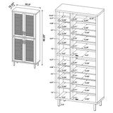  Coaster Furniture Teller 950440 80-inch 4-door Tall Shoe Storage Cabinet - Natural Oak IMAGE 12