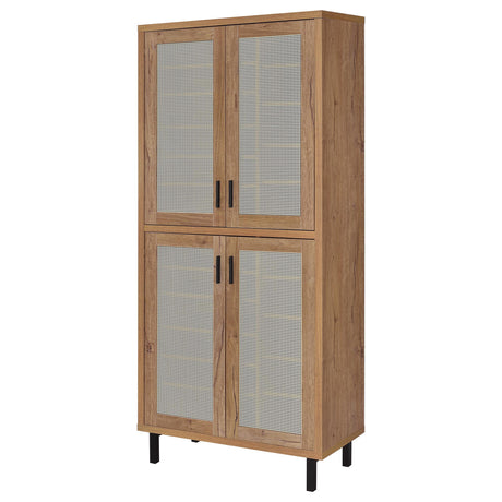  Coaster Furniture Teller 950440 80-inch 4-door Tall Shoe Storage Cabinet - Natural Oak IMAGE 4