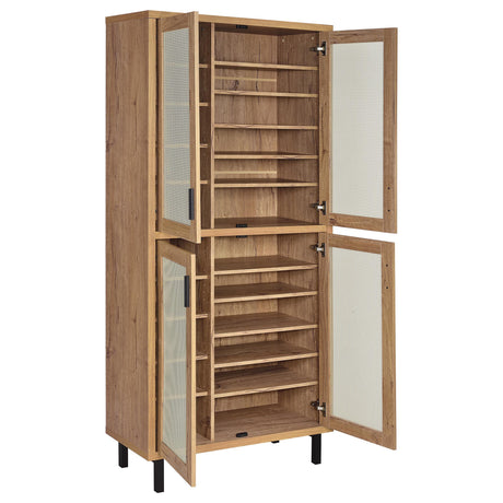  Coaster Furniture Teller 950440 80-inch 4-door Tall Shoe Storage Cabinet - Natural Oak IMAGE 8