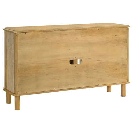  Coaster Furniture Ervine 950460 3-Door Rope Panel Sideboard Accent Storage Cabinet - Natural IMAGE 6