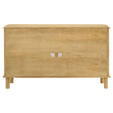  Coaster Furniture Ervine 950460 3-Door Rope Panel Sideboard Accent Storage Cabinet - Natural IMAGE 8