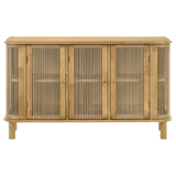  Coaster Furniture Ervine 950460 3-Door Rope Panel Sideboard Accent Storage Cabinet - Natural IMAGE 9