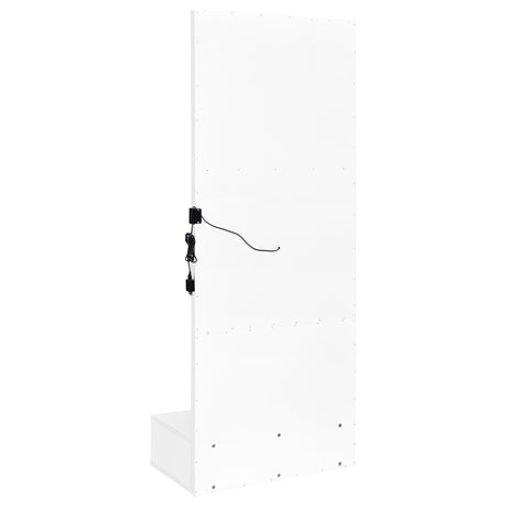  Coaster Furniture Spector 960954 1-drawer Lighted Full-Length Floor Mirror - White High Gloss IMAGE 9