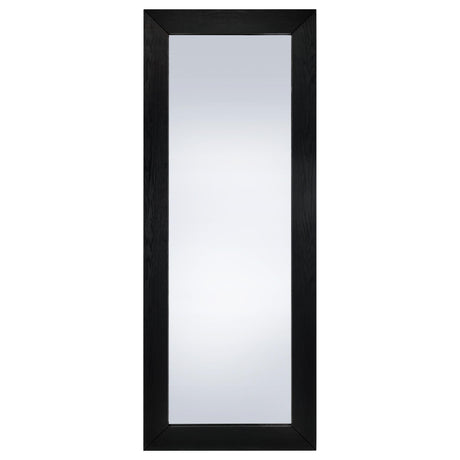  Coaster Furniture Cadence 961653 Tempered Glass Full Length Standing Mirror - Black Oak IMAGE 2
