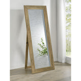  Coaster Furniture Cadence 961654 Tempered Glass Full Length Standing Mirror - Mango IMAGE 4