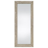  Coaster Furniture Cadence 961655 Tempered Glass Full Length Mirror - Grey Washed Oak IMAGE 2