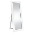  Coaster Furniture Cadence 961656 Tempered Glass Full Length Mirror - White High Gloss IMAGE 1