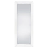  Coaster Furniture Cadence 961656 Tempered Glass Full Length Mirror - White High Gloss IMAGE 2