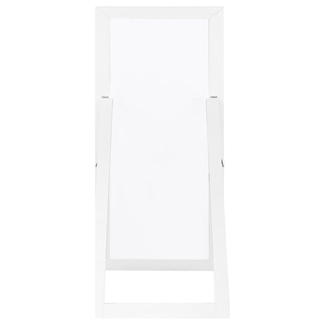  Coaster Furniture Cadence 961656 Tempered Glass Full Length Mirror - White High Gloss IMAGE 4