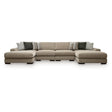  Benchcraft Linenhause 31803S9 4 pc Double Chaise Sectional IMAGE 1