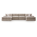  Signature Design by Ashley Nexora-Court PC68008S9 4 pc Double Chaise Sectional IMAGE 1