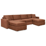  Signature Design by Ashley® Modmax 92102U1 4 pc Sectional and 2 Ottomans - Spice IMAGE 1