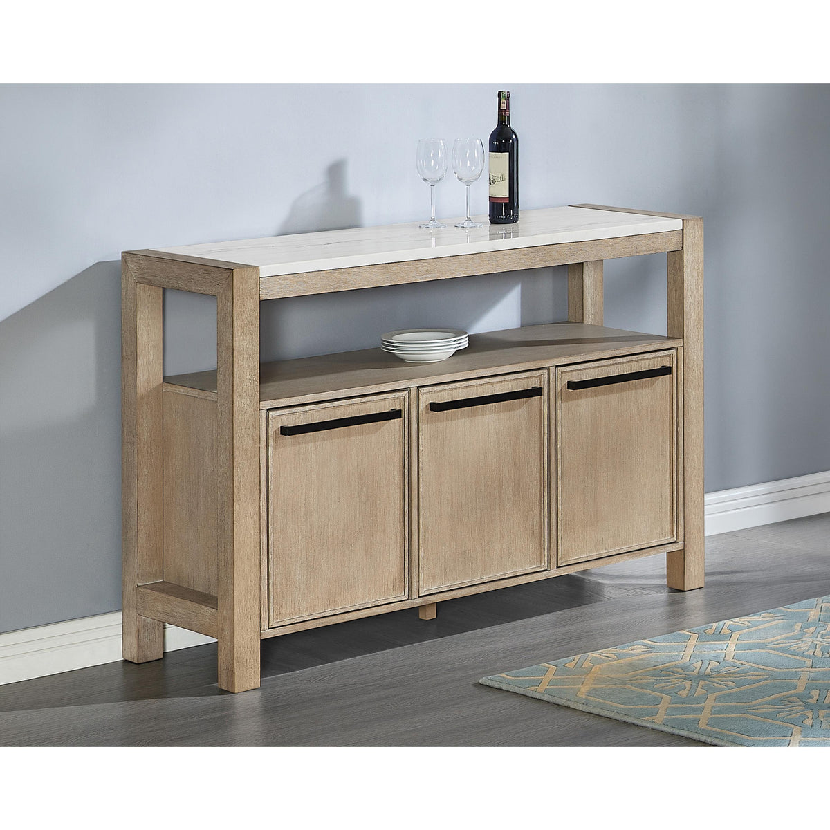  Crown Mark Hazel 1321-SB Genuine Marble Sideboard IMAGE 4