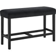  Crown Mark Marbel 1718-BENCH-BK Counter Height Bench - Black IMAGE 1