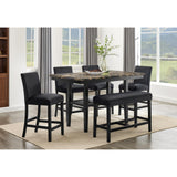  Crown Mark Marbel 1718-BENCH-BK Counter Height Bench - Black IMAGE 3