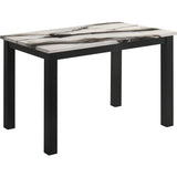  Crown Mark Resia 2120BMBL-T-3048 Dining Table Faux Marble - Brown IMAGE 1