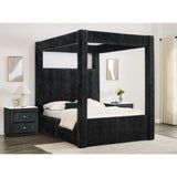 Crown Mark Carla 5118BK-Q Queen Canopy Bed - Black IMAGE 2