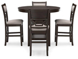 Langwest Counter Height Dining Table and 4 Barstools (Set of 5)