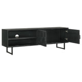 Marsden 2-door Wood 70" TV Stand Charcoal Black