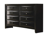 Briana Rectangular 8-Drawer Dresser Black