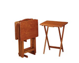 Donna 5-Piece Tray Table Set Golden Brown