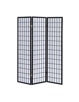 Carrie 3-Panel Folding Screen Black And White