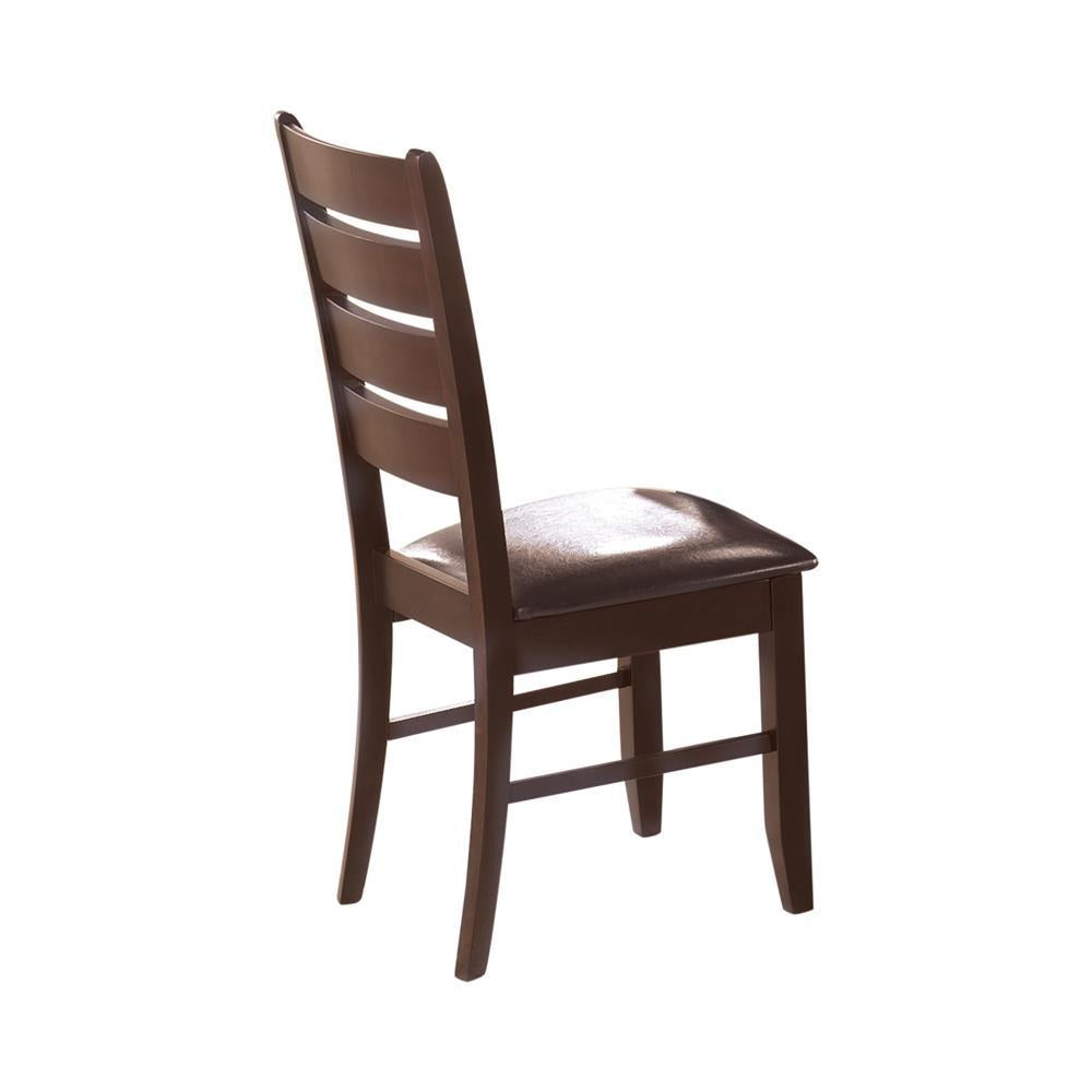 Dalila Ladder Back Side Chairs Cappuccino And Black (Set Of 2)